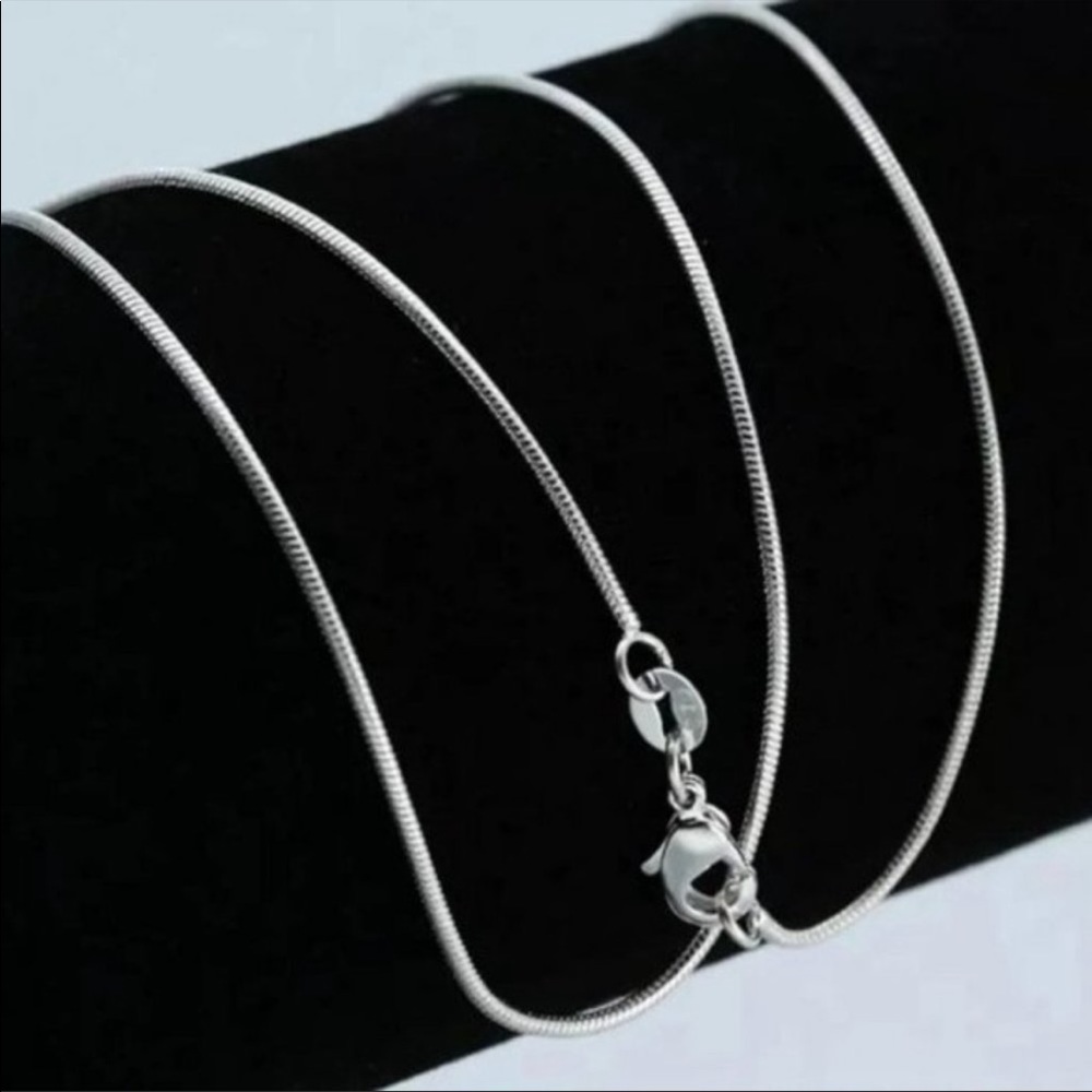 NEW 925 STERLING SILVER SNAKE CHAIN NECKLACE - Picture 2 of 5